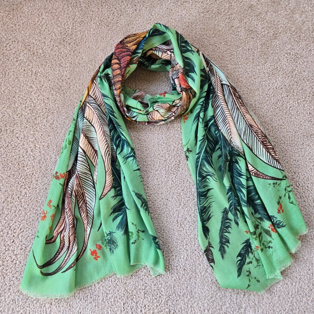 Bird Feathers Angel Wings Lightweight Scarf - Picture 15 of 16